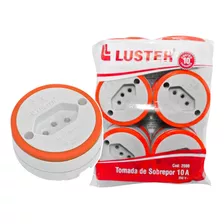 Tomada Externa Luster 2p+t. 10a Grande Cinza 2080 - Kit C/10