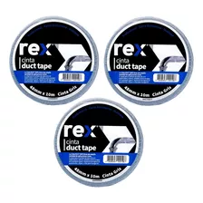  Cinta Duct Tape - Multiuso - 48mm X 10m - Rex 3 Unid 