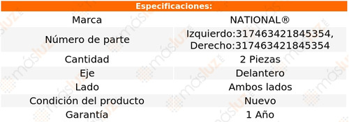 2- Mazas Delanteras Para Hyundai Accent 2000/2011 National Foto 3