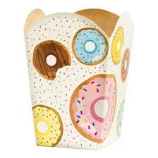 Caja Pochoclera Donas Donuts X 10 Pop Corn Cotillon