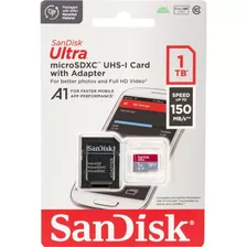 Memoria Microsd Sandisk Ultra 1 Tb Clase 10, C/ Adaptador Sd