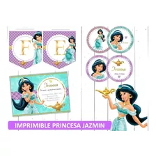 Kit Imprimible Princesa Jazmín Aladdin