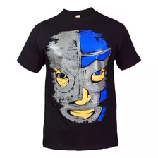 A154 Santo/blue Playera Premium Mascara Lucha Libre Luchador