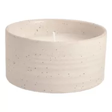 Porta-velas Em Cerâmica Com Vela Aroma Sortido Suave Branco