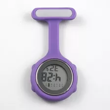 Reloj De Enfermera Digital Púrpura De Silicona De Moda, 2 Pi