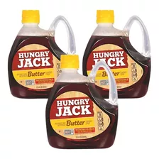 3 Calda Maple Panquecas Hungry Jack Syrup Butter Galão 816ml