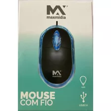 Mouse C/ Fio 3 Botões Usb 2.0 - Maxmidia