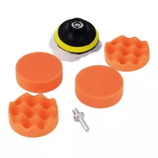 Kit Boinas Cera Polimento Disco Adaptador Furadeira 7 Peças