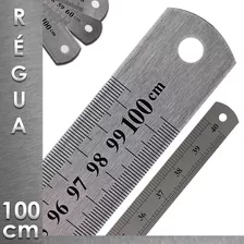 Régua De Metal - Aço Inox 1 Metro - Para Artesanato - Criar