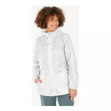 Impermeable Rompevientos Senderismo Mujer Gris Quechua