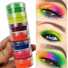 6 Pigmentos Neon Para Maquillaje/manicuria/polvos Fluor.