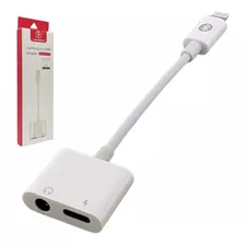 Adaptador Duplo Lightning P2 Fone Carregador Compatível Ios