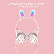 Audífonos Con Micrófono Bluetooth Cat Ears Oreja De Gato Led