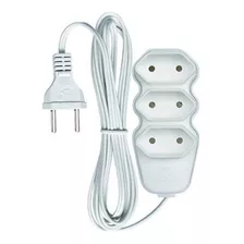 Extensão Elétrica 10 Metros 2 Pinos 10a Branco Megatron 110v/220v