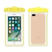 Capa Case P /celular Protetora Prova D'água Protege Da Areia Cor Amarelo