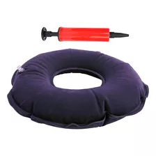 Cojin Dona Inflable + Bomba Para Sillas: Confort Y Alivio Color Azul