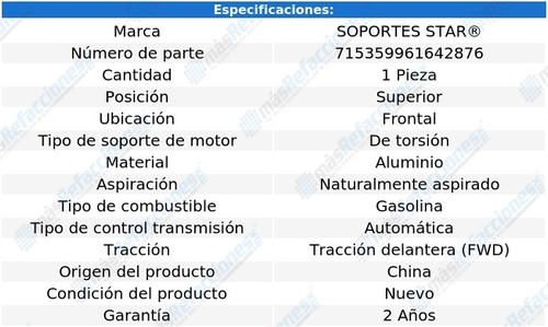 Soporte De Motor Frontal Superior Lumina Apv V6 3.1l 90-95 Foto 2