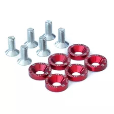 Arandela Anodizada Roja Y Tornillo M8 6 Unidades D1 Spec