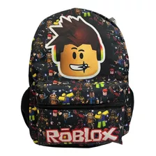 Mochila Escolar Propria Juvenil Costa Cor Preto Design Roblox 30l