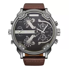 Relojes Casuales De Cuero De Cuarzo Oulm Para Hombre