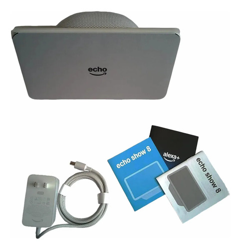 Amazon Echo Show 8 Model More Recient Pantalla Hd Vibrante De 8.7 With Space Audio With Acceso Anticipado A Alexa+ White Glaciar. Blanco