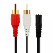 Cable Auxiliar 2 Rca Macho A 1 Estereo Hembra Bananas