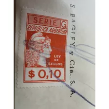 M.s.bagley-antiguo Recibo Con Sello Fiscal Diciembre 1947