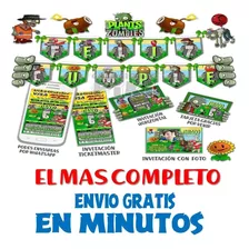 Kit Imprimible Candy Bar Plantas Vs Zombies El Mas Completo