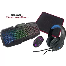 Combo Gamer Premium Teclado Mouse Auricular Pad North Tech