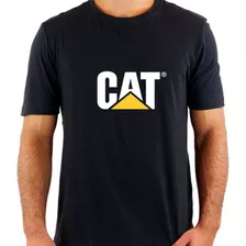 Camiseta Masculina Preta Básica Caterpillar Cat