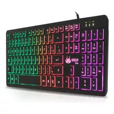 Teclado Gamer Rgb Semi-mecânico Qwerty Para Computador Pc