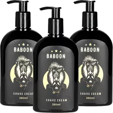 Combo 3 Creme De Barbear Profissional Baboon Shave Cream