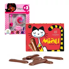 Chocolate Miau 70g Língua De Gato Cacau Show + Maquiagem