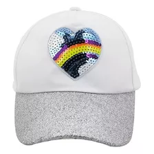 Gorra Nena Infantil Visera Paseo Niña Lentejuelas Corazon !