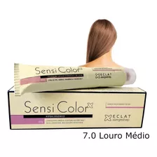 Tinta Para Cabelo Alergoshop Sensi Color Hipoalergênica Cores 7.0 Louro Médio