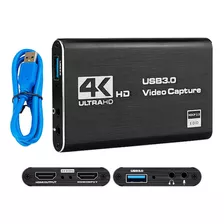 Placa De Captura Vídeo 4k Full Hd 1080p 60fps Hdmi Usb 3.0