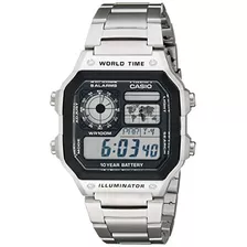 Reloj Casio Digital De Acero Inoxidable Ae1200whd-1a