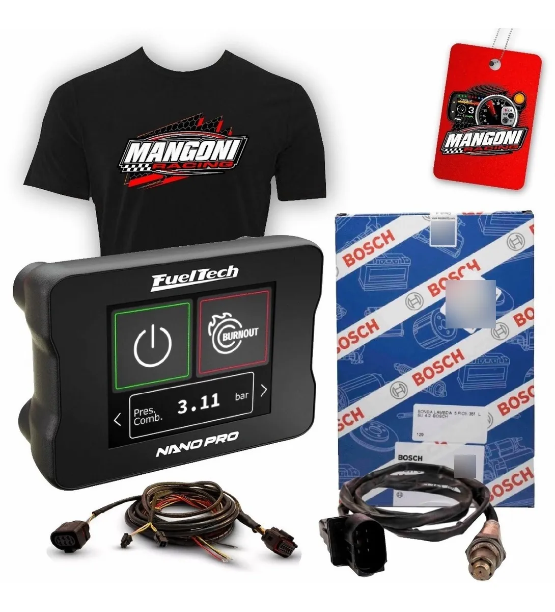 Fueltech Wideband Nano Pro C Chicote 2m Sonda Bosch 42 Mebuscar Brasil