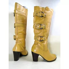 Botas Zapatos Via Uno Cuero Talla 37 Casual