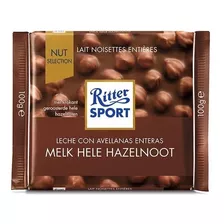 Chocolate Con Leche Con Avellanas Ritter 100g Alemania!