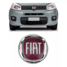 Emblema Grade Fiat Cromo Vermelho Grande Palio 2010 2011