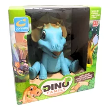 Brinquedo De Vinil Para Bebê - Dino Family Triceratops Baby