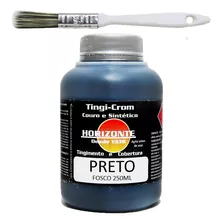 Tinta Para Couro Preto Fosco Tenis Bota Sapato Banco 250ml