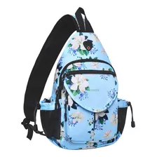 Mosiso Mochila Con Eslinga, Bolso Cruzado Con Diseño De Fl.