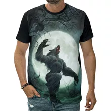 Camiseta Lobisomem Arte Camisa Criatura Das Trevas