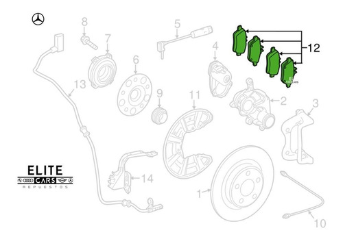 Pastillas Freno Trasero Mercedes Benz Slc 300 2.0 Foto 2