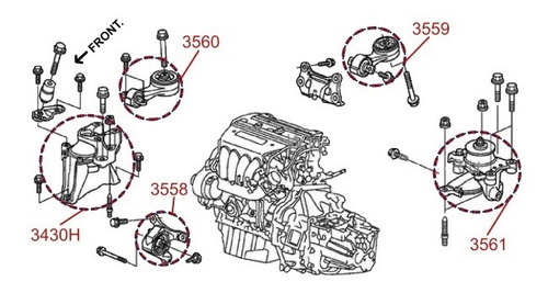 Soporte Honda Civic Si 2006 2007 2008 2009 2010 2011 Der 2.0 Foto 5