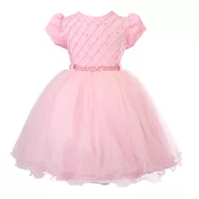 Vestido Infantil Realeza Rosa Princesa Aurora Super Luxo