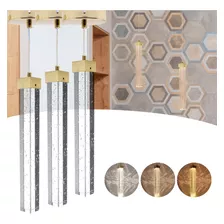 Kit 3 Lustre Pendente Cristal Com Bolhas Led 3cores 8110-300 Cor Branco 110v/220v