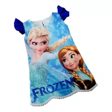 Vestido Con Manga De Frozen Ana Y Elsa - H